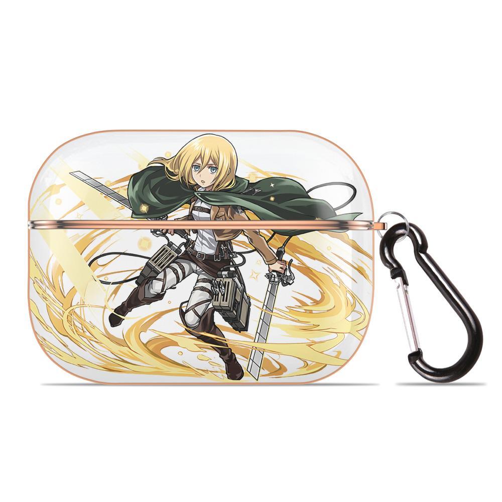 （画像用） 進撃の巨人 クリスタ·レンズ Attack on Titan Christa Lenz 【AirPods Pro用】ハードシェル保護ケース｜耐衝撃・防指紋・カラビナ付き商品仕様