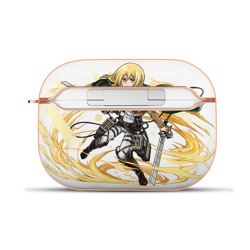 （画像用） 進撃の巨人 クリスタ·レンズ Attack on Titan Christa Lenz 【AirPods Pro用】ハードシェル保護ケース｜耐衝撃・防指紋・カラビナ付き商品仕様