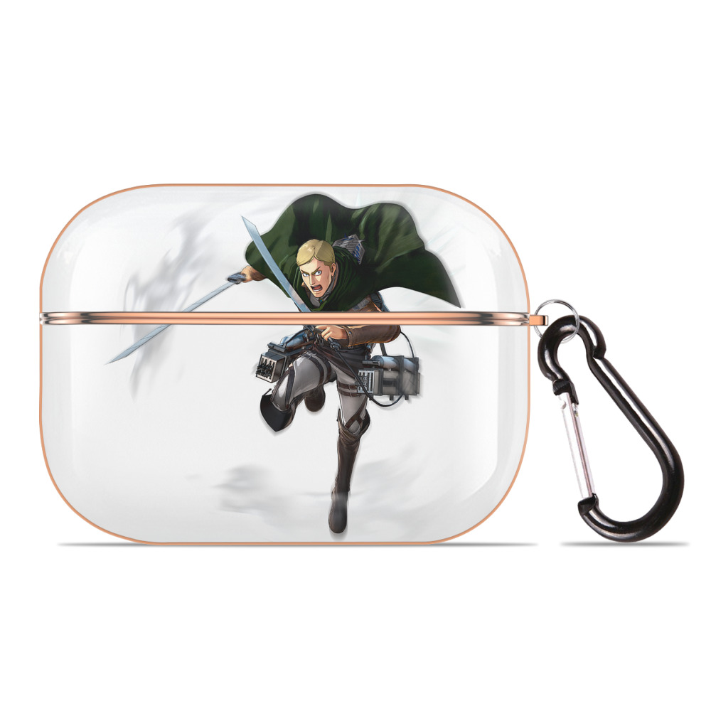 （画像用） 進撃の巨人 エルヴィン・スミス Attack on Titan Erwin Smith 【AirPods Pro用】ハードシェル保護ケース｜耐衝撃・防指紋・カラビナ付き商品仕様