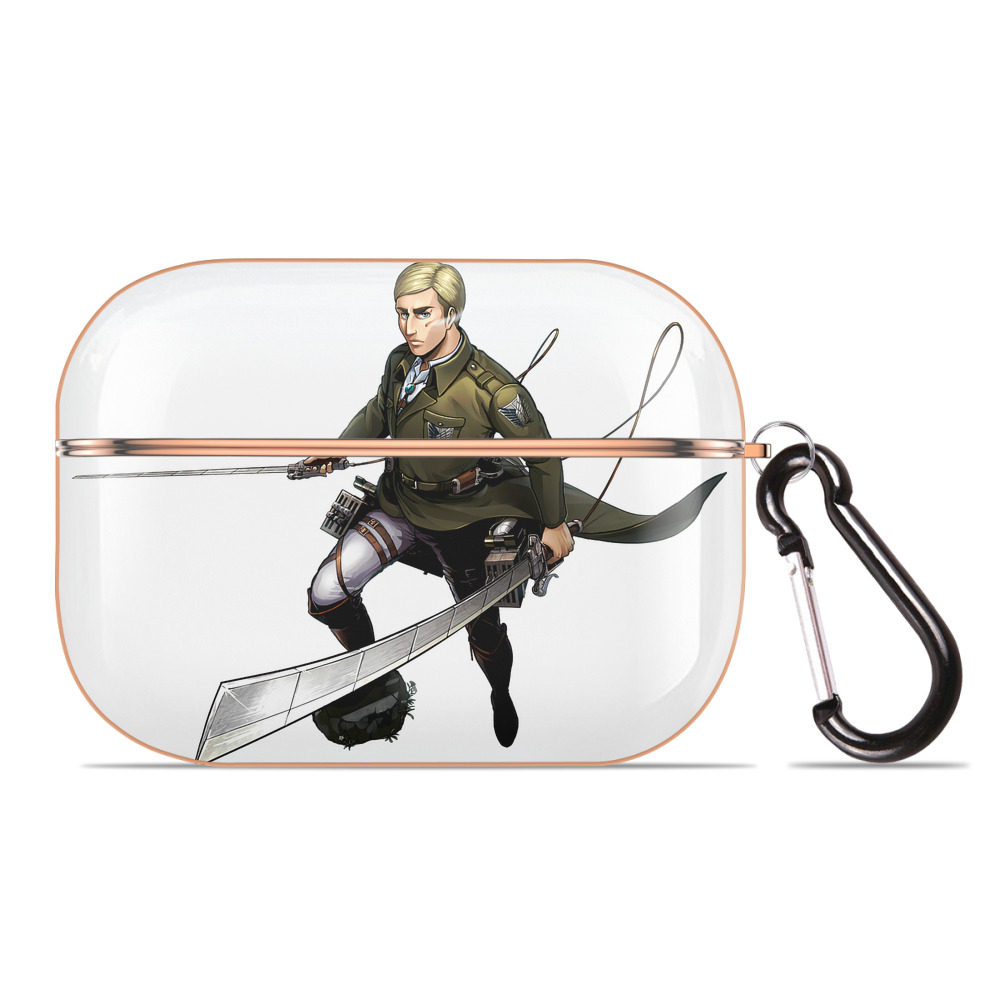 （画像用） 進撃の巨人 エルヴィン・スミス Attack on Titan Erwin Smith 【AirPods Pro用】ハードシェル保護ケース｜耐衝撃・防指紋・カラビナ付き商品仕様