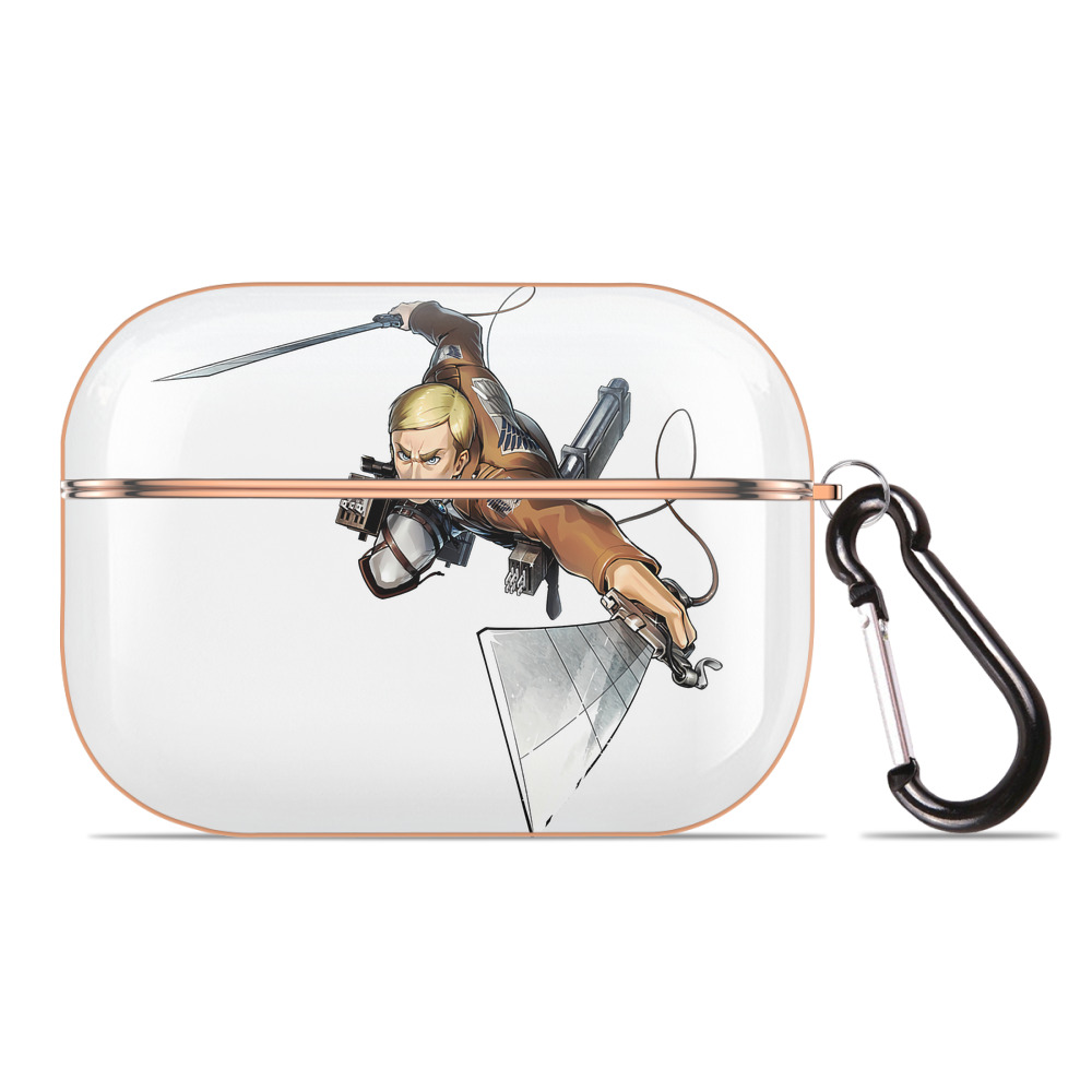 （画像用） 進撃の巨人 エルヴィン・スミス Attack on Titan Erwin Smith 【AirPods Pro用】ハードシェル保護ケース｜耐衝撃・防指紋・カラビナ付き商品仕様