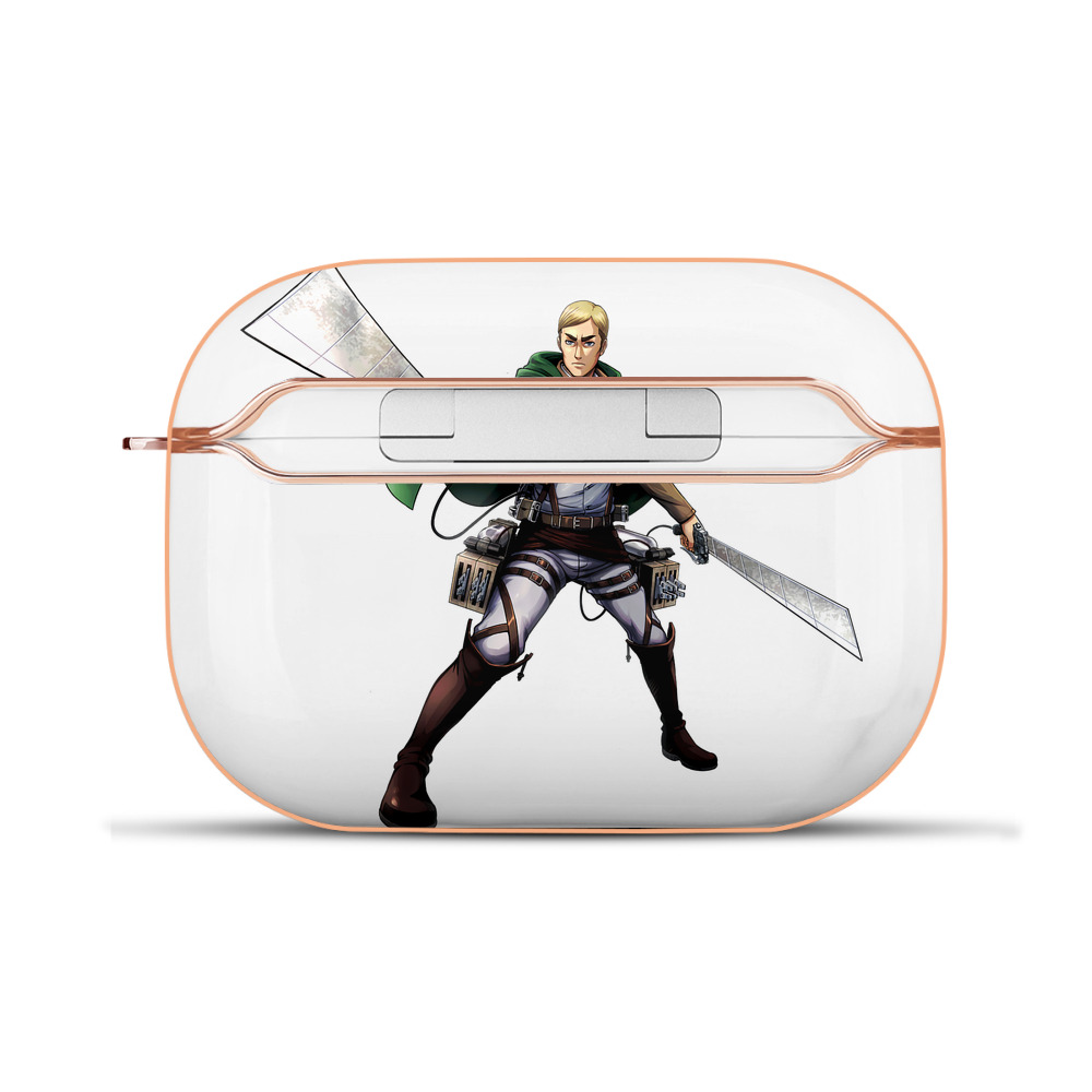 （画像用） 進撃の巨人 エルヴィン・スミス Attack on Titan Erwin Smith 【AirPods Pro用】ハードシェル保護ケース｜耐衝撃・防指紋・カラビナ付き商品仕様