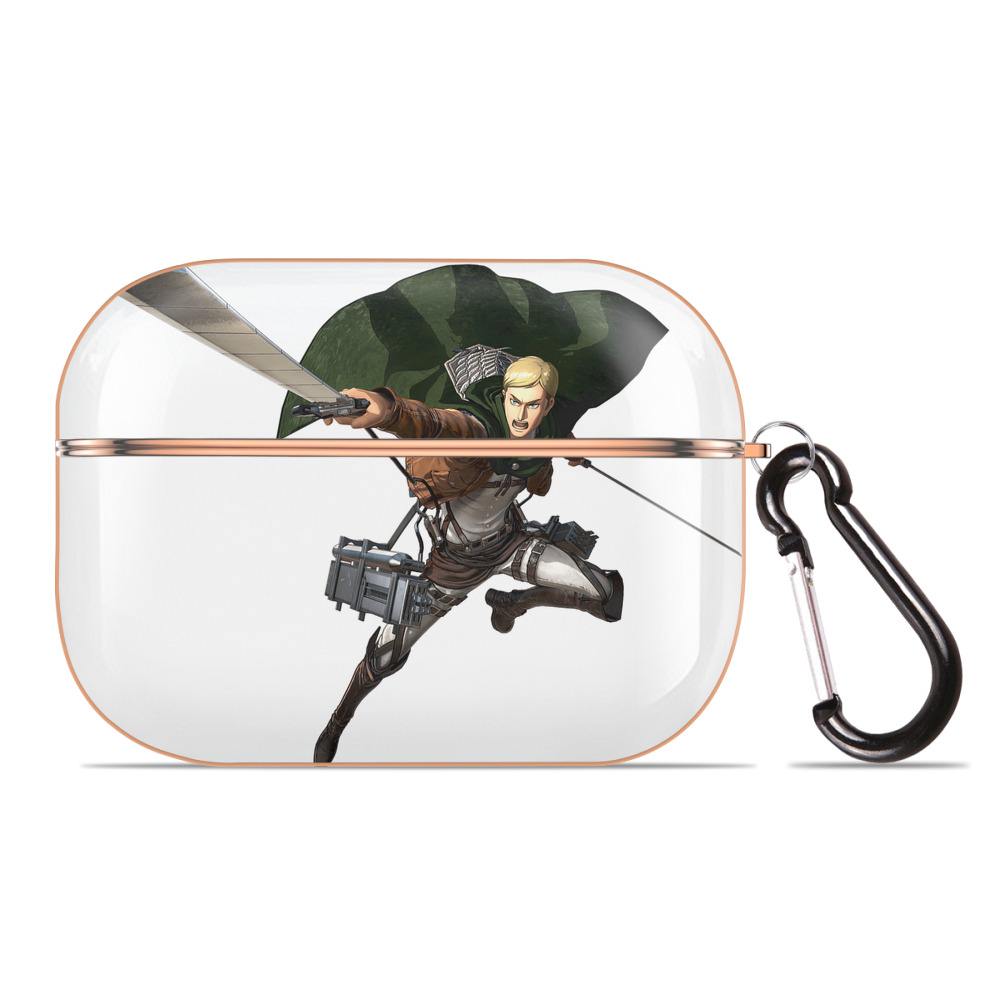 （画像用） 進撃の巨人 エルヴィン・スミス Attack on Titan Erwin Smith 【AirPods Pro用】ハードシェル保護ケース｜耐衝撃・防指紋・カラビナ付き商品仕様