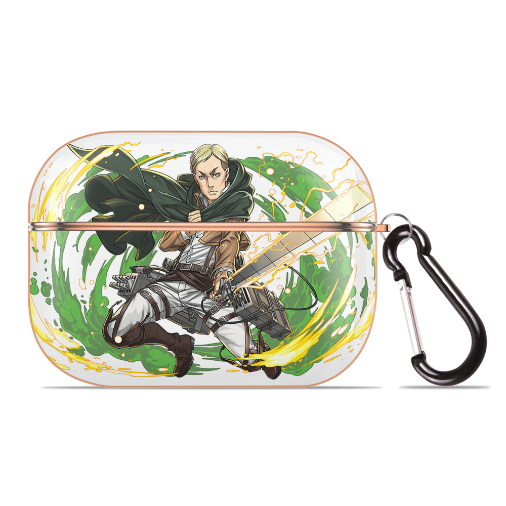 （画像用） 進撃の巨人 エルヴィン・スミス Attack on Titan Erwin Smith 【AirPods Pro用】ハードシェル保護ケース｜耐衝撃・防指紋・カラビナ付き商品仕様