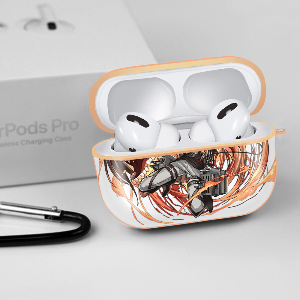 進撃の巨人 エレン･イェーガー Attack on Titan Eren Jäger 【AirPods Pro用】ハードシェル保護ケース｜耐衝撃・防指紋・カラビナ付き商品仕様