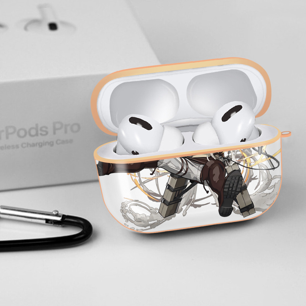進撃の巨人 エレン･イェーガー Attack on Titan Eren Jäger 【AirPods Pro用】ハードシェル保護ケース｜耐衝撃・防指紋・カラビナ付き商品仕様