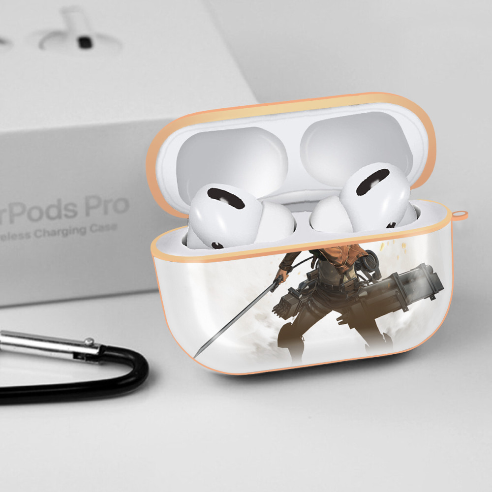 進撃の巨人 エレン･イェーガー Attack on Titan Eren Jäger 【AirPods Pro用】ハードシェル保護ケース｜耐衝撃・防指紋・カラビナ付き商品仕様