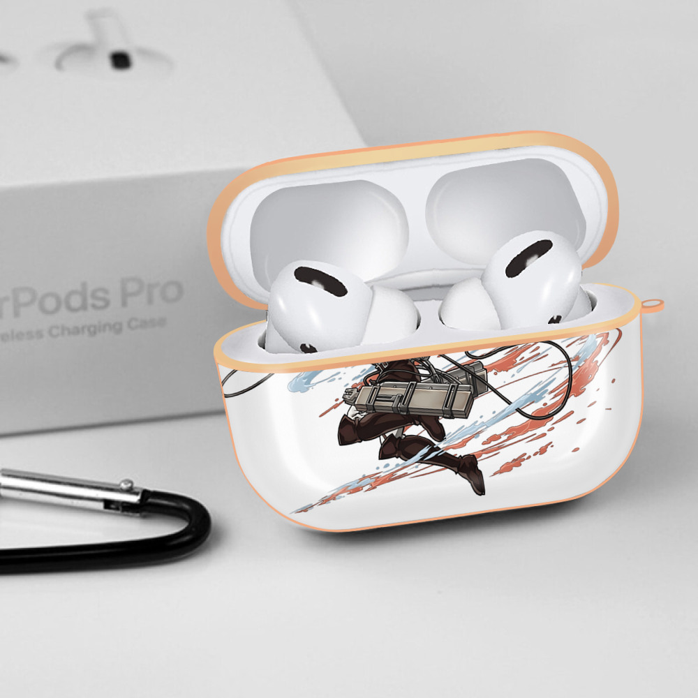 進撃の巨人 ミカサ·アッカーマン Attack on Titan Mikasa Ackerman 【AirPods Pro用】ハードシェル保護ケース｜耐衝撃・防指紋・カラビナ付き商品仕様
