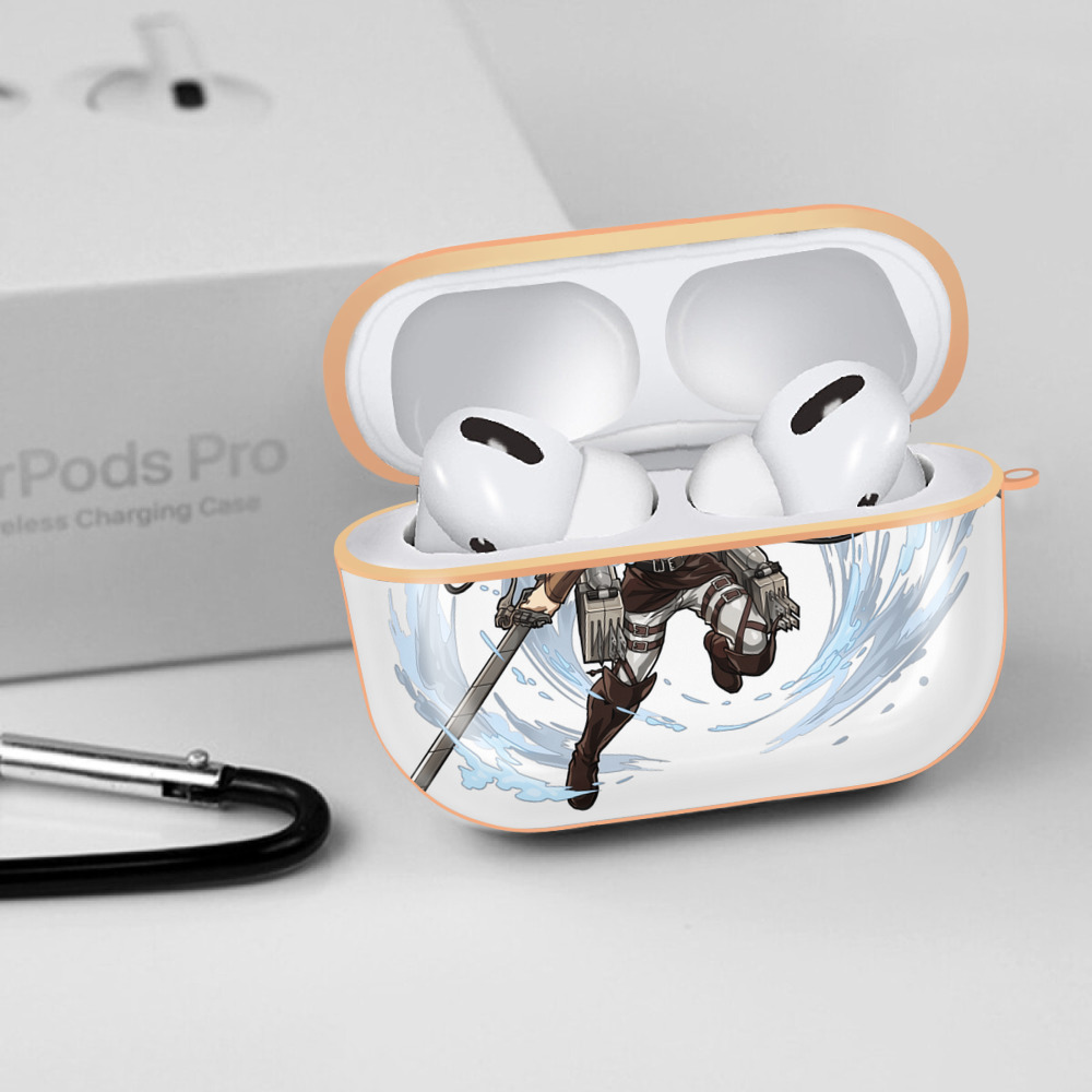 進撃の巨人 ミカサ·アッカーマン Attack on Titan Mikasa Ackerman 【AirPods Pro用】ハードシェル保護ケース｜耐衝撃・防指紋・カラビナ付き商品仕様