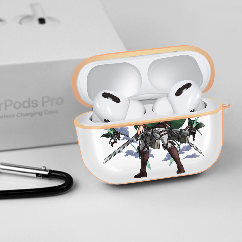 進撃の巨人 ミカサ·アッカーマン Attack on Titan Mikasa Ackerman 【AirPods Pro用】ハードシェル保護ケース｜耐衝撃・防指紋・カラビナ付き商品仕様