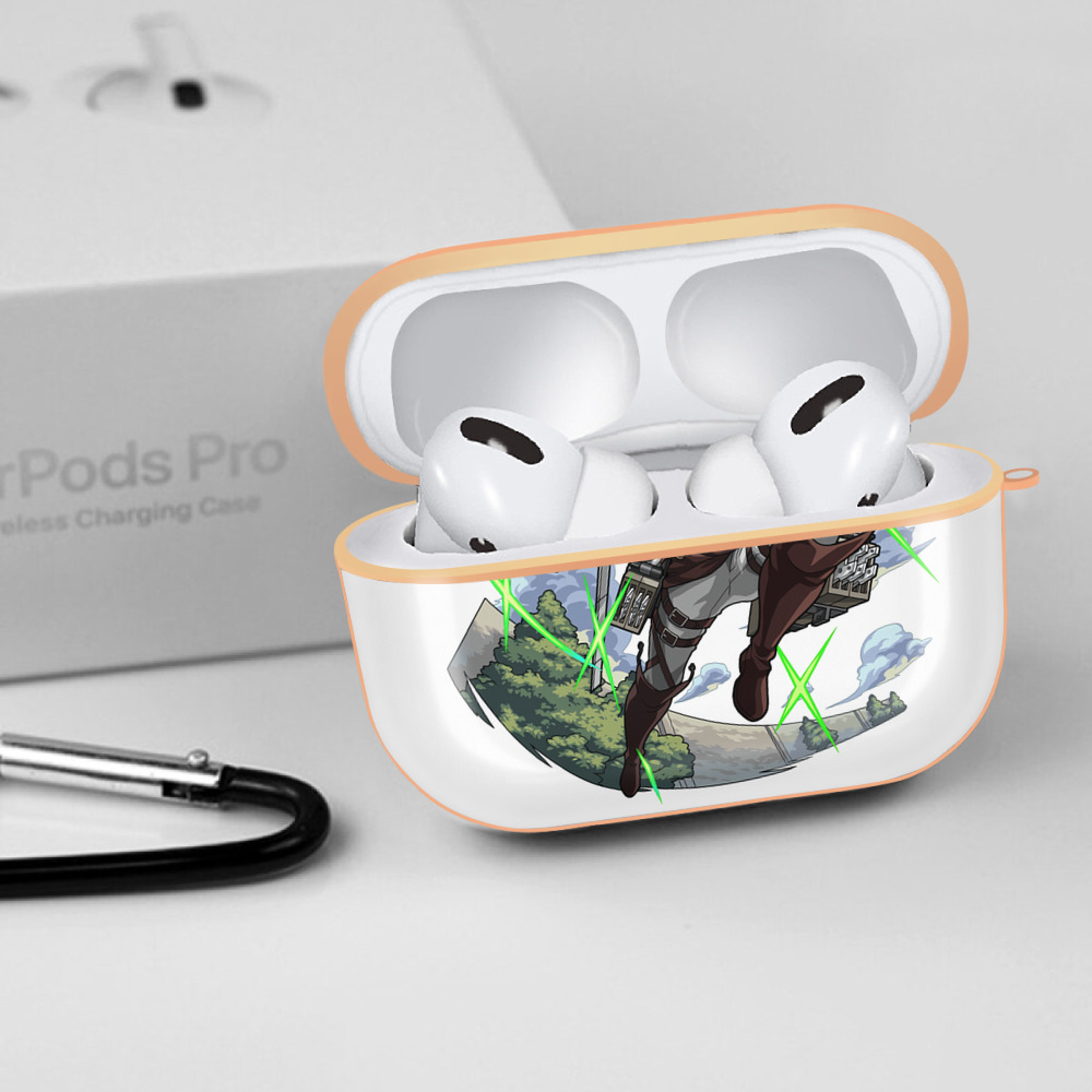 進撃の巨人 ミカサ·アッカーマン Attack on Titan Mikasa Ackerman 【AirPods Pro用】ハードシェル保護ケース｜耐衝撃・防指紋・カラビナ付き商品仕様