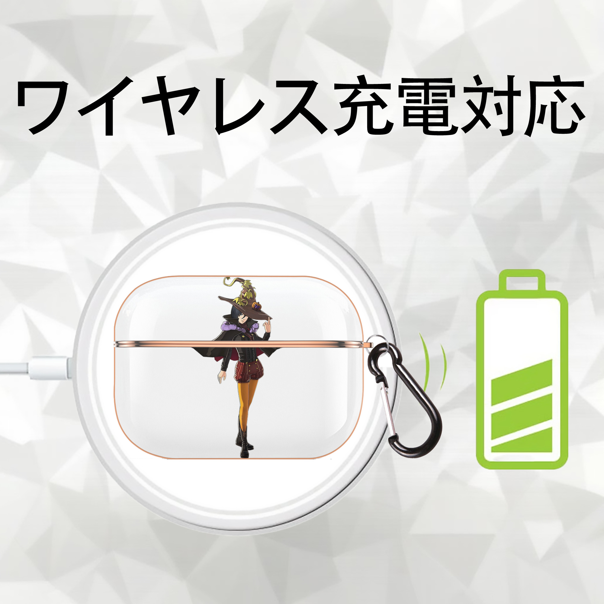 進撃の巨人 ミカサ·アッカーマン Attack on Titan Mikasa Ackerman 【AirPods Pro用】ハードシェル保護ケース｜耐衝撃・防指紋・カラビナ付き商品仕様