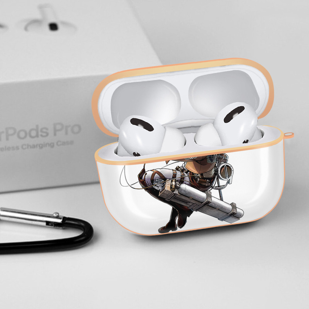進撃の巨人 ミカサ·アッカーマン Attack on Titan Mikasa Ackerman 【AirPods Pro用】ハードシェル保護ケース｜耐衝撃・防指紋・カラビナ付き商品仕様
