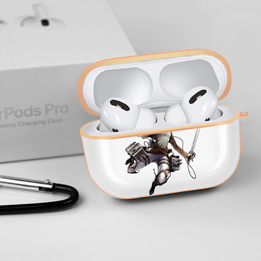 進撃の巨人 ミカサ·アッカーマン Attack on Titan Mikasa Ackerman 【AirPods Pro用】ハードシェル保護ケース｜耐衝撃・防指紋・カラビナ付き商品仕様