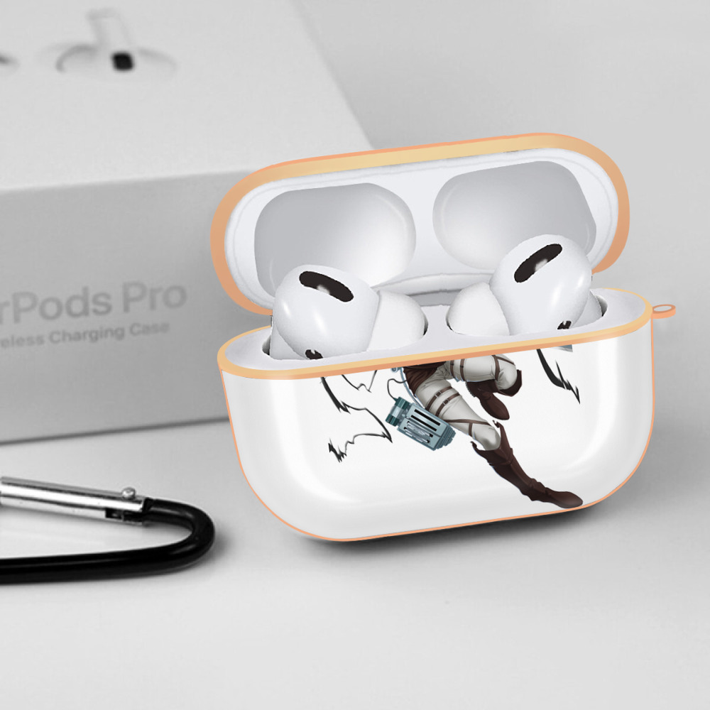 進撃の巨人 ミカサ·アッカーマン Attack on Titan Mikasa Ackerman 【AirPods Pro用】ハードシェル保護ケース｜耐衝撃・防指紋・カラビナ付き商品仕様