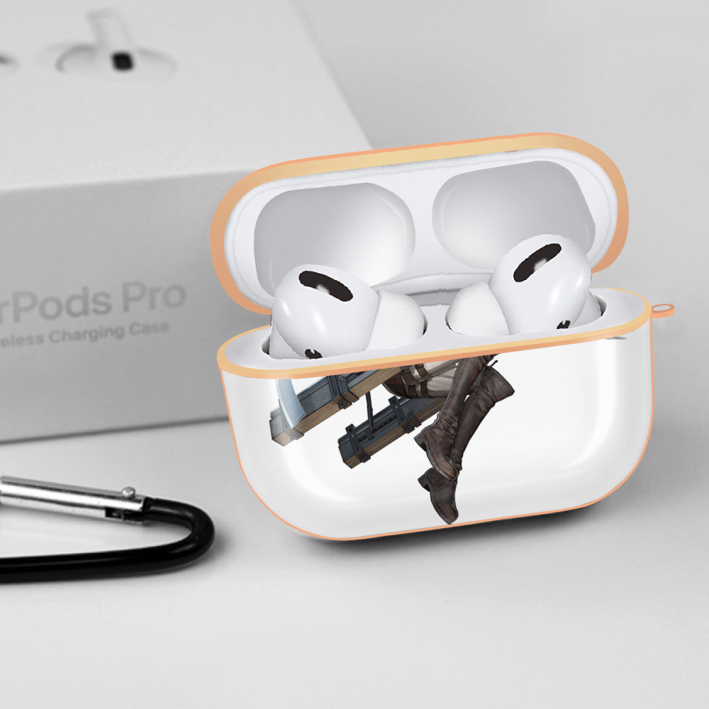 進撃の巨人 ミカサ·アッカーマン Attack on Titan Mikasa Ackerman 【AirPods Pro用】ハードシェル保護ケース｜耐衝撃・防指紋・カラビナ付き商品仕様