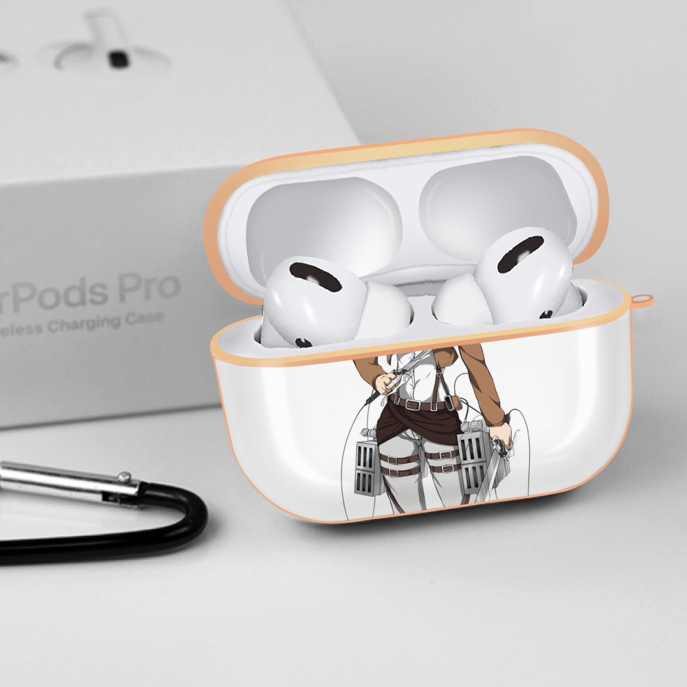 進撃の巨人 ミカサ·アッカーマン Attack on Titan Mikasa Ackerman 【AirPods Pro用】ハードシェル保護ケース｜耐衝撃・防指紋・カラビナ付き商品仕様