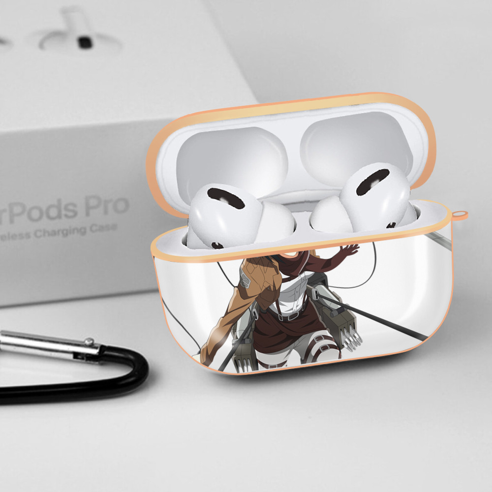 進撃の巨人 ミカサ·アッカーマン Attack on Titan Mikasa Ackerman 【AirPods Pro用】ハードシェル保護ケース｜耐衝撃・防指紋・カラビナ付き商品仕様