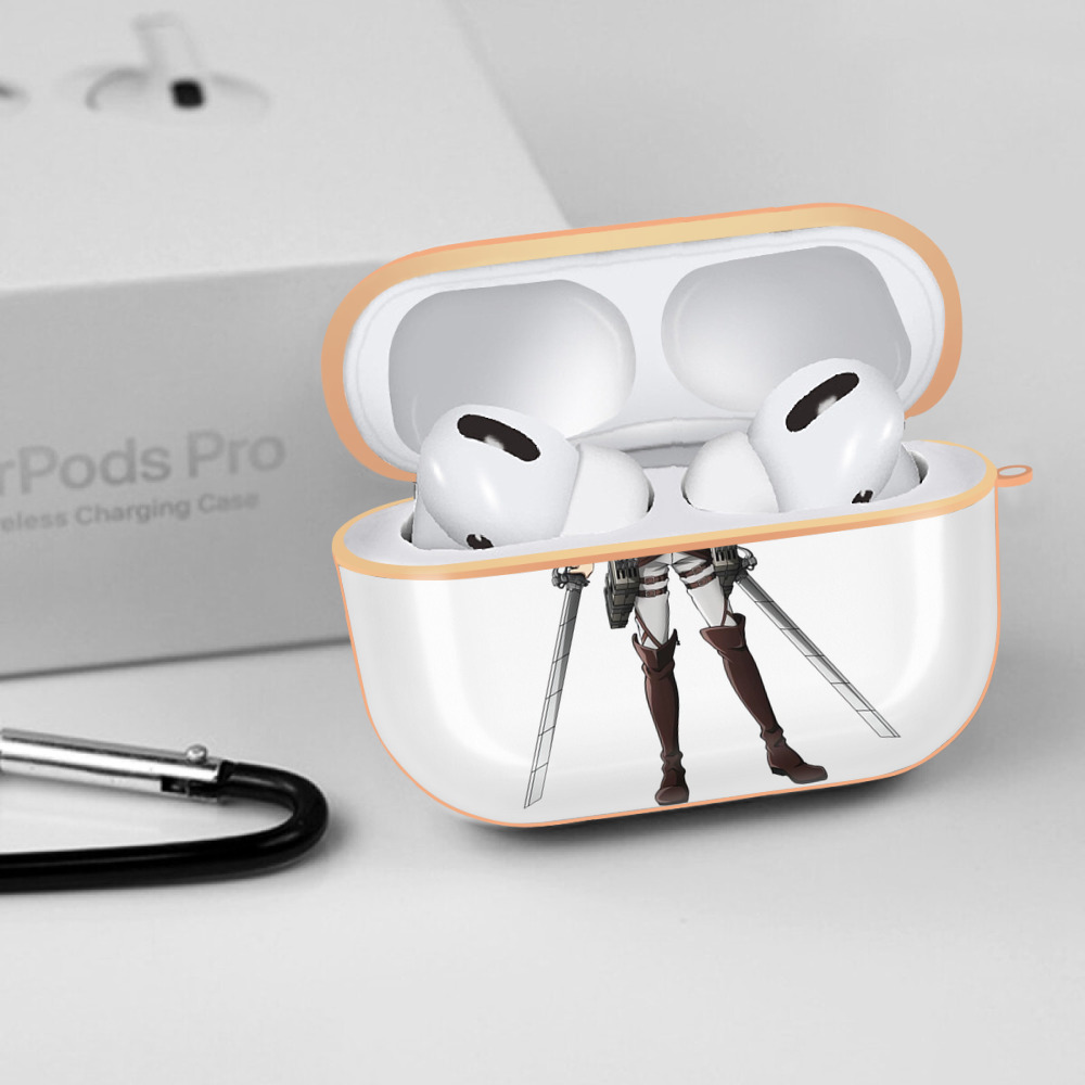 進撃の巨人 ミカサ·アッカーマン Attack on Titan Mikasa Ackerman 【AirPods Pro用】ハードシェル保護ケース｜耐衝撃・防指紋・カラビナ付き商品仕様
