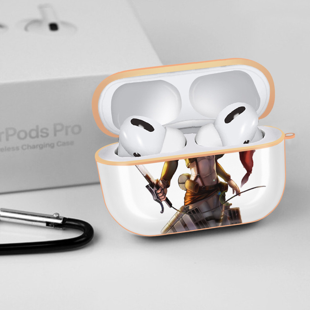 進撃の巨人 ミカサ·アッカーマン Attack on Titan Mikasa Ackerman 【AirPods Pro用】ハードシェル保護ケース｜耐衝撃・防指紋・カラビナ付き商品仕様