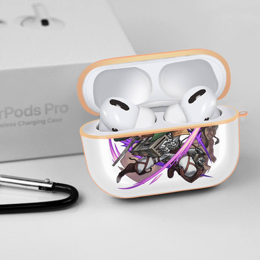 進撃の巨人 リヴァイ·アッカーマン Attack on Titan Levi Ackerman 【AirPods Pro用】ハードシェル保護ケース｜耐衝撃・防指紋・カラビナ付き商品仕様