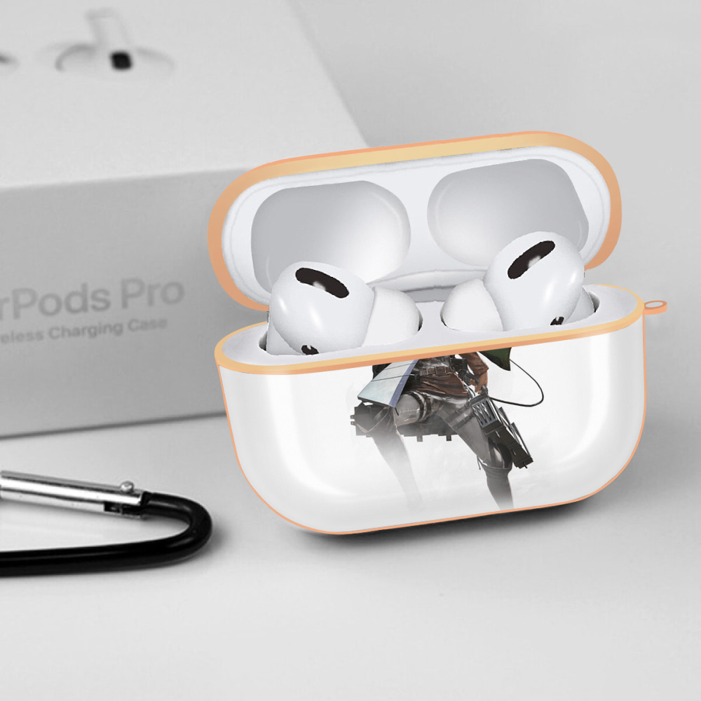 進撃の巨人 リヴァイ·アッカーマン Attack on Titan Levi Ackerman 【AirPods Pro用】ハードシェル保護ケース｜耐衝撃・防指紋・カラビナ付き商品仕様