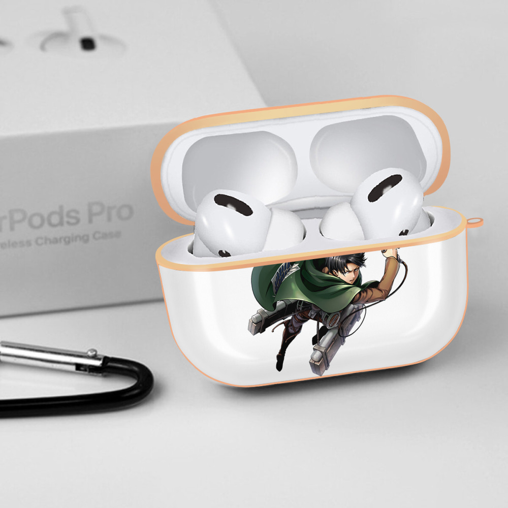 進撃の巨人 リヴァイ·アッカーマン Attack on Titan Levi Ackerman 【AirPods Pro用】ハードシェル保護ケース｜耐衝撃・防指紋・カラビナ付き商品仕様