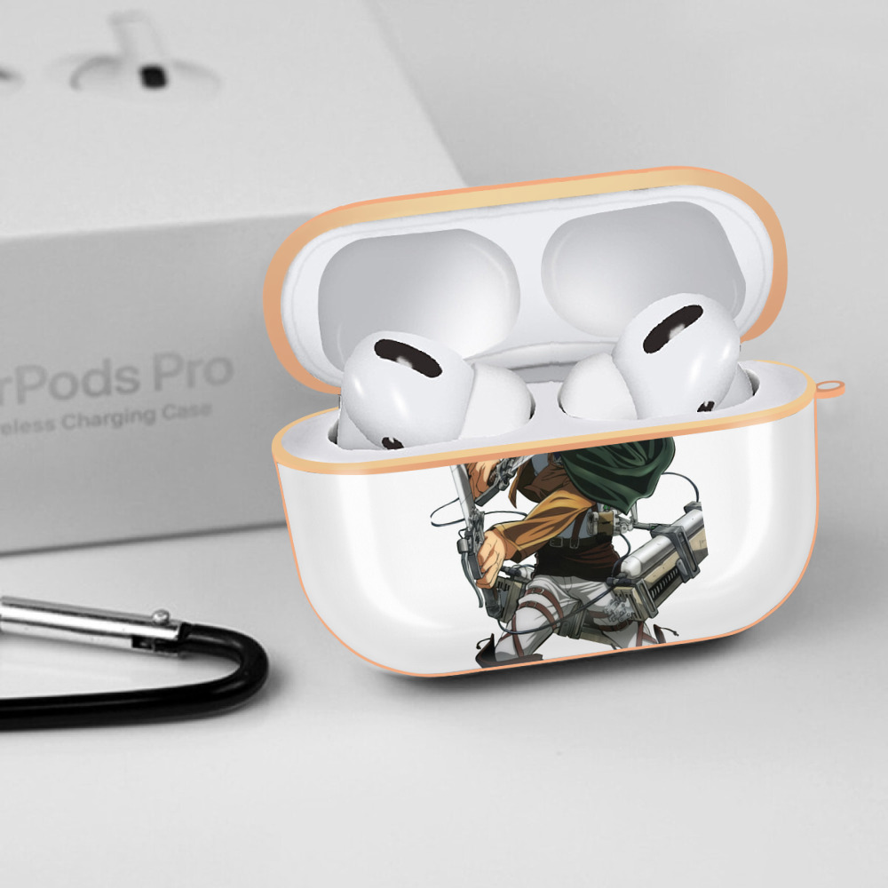 進撃の巨人 リヴァイ·アッカーマン Attack on Titan Levi Ackerman 【AirPods Pro用】ハードシェル保護ケース｜耐衝撃・防指紋・カラビナ付き商品仕様