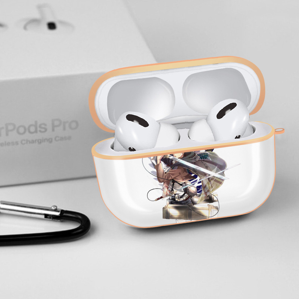 進撃の巨人 リヴァイ·アッカーマン Attack on Titan Levi Ackerman 【AirPods Pro用】ハードシェル保護ケース｜耐衝撃・防指紋・カラビナ付き商品仕様