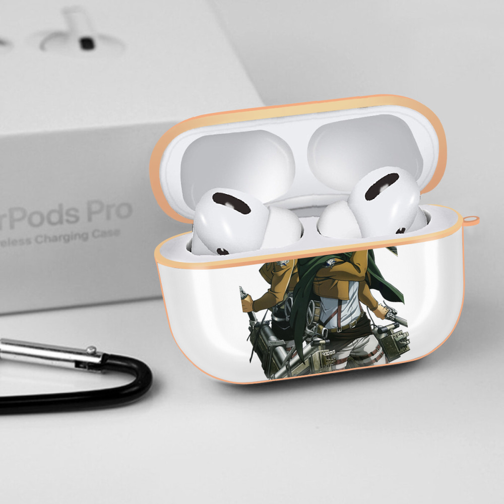 進撃の巨人 リヴァイ·アッカーマン Attack on Titan Levi Ackerman 【AirPods Pro用】ハードシェル保護ケース｜耐衝撃・防指紋・カラビナ付き商品仕様