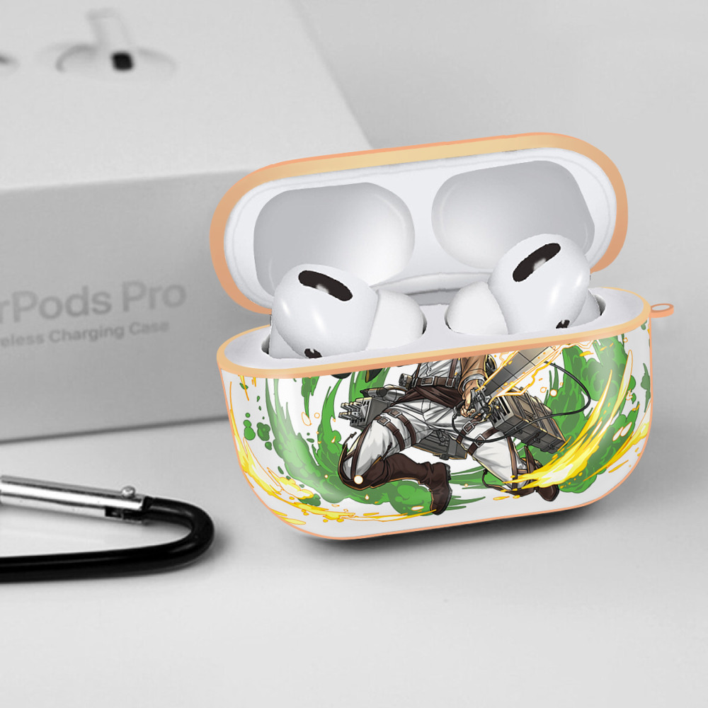 進撃の巨人 エルヴィン・スミス Attack on Titan Erwin Smith 【AirPods Pro用】ハードシェル保護ケース｜耐衝撃・防指紋・カラビナ付き商品仕様