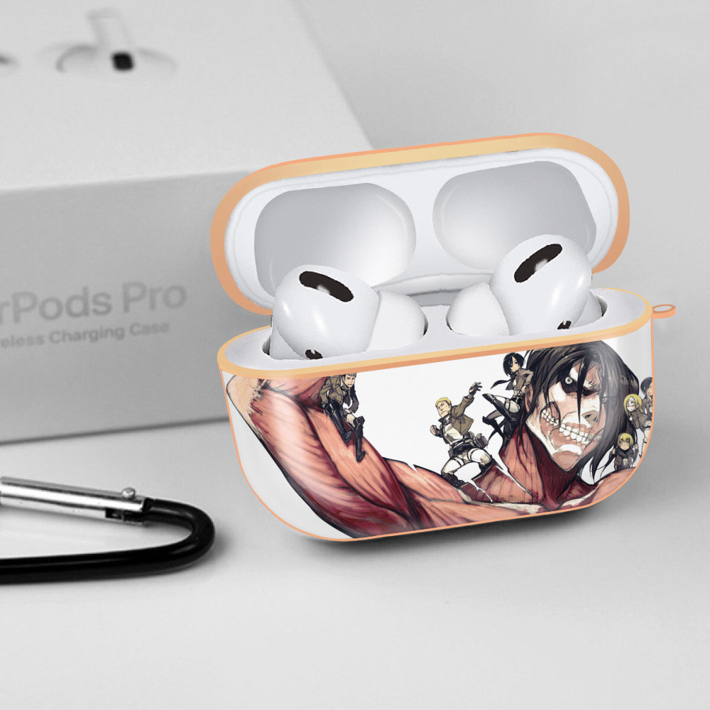 進撃の巨人 Attack on Titan 【AirPods Pro用】ハードシェル保護ケース｜耐衝撃・防指紋・カラビナ付き商品仕様