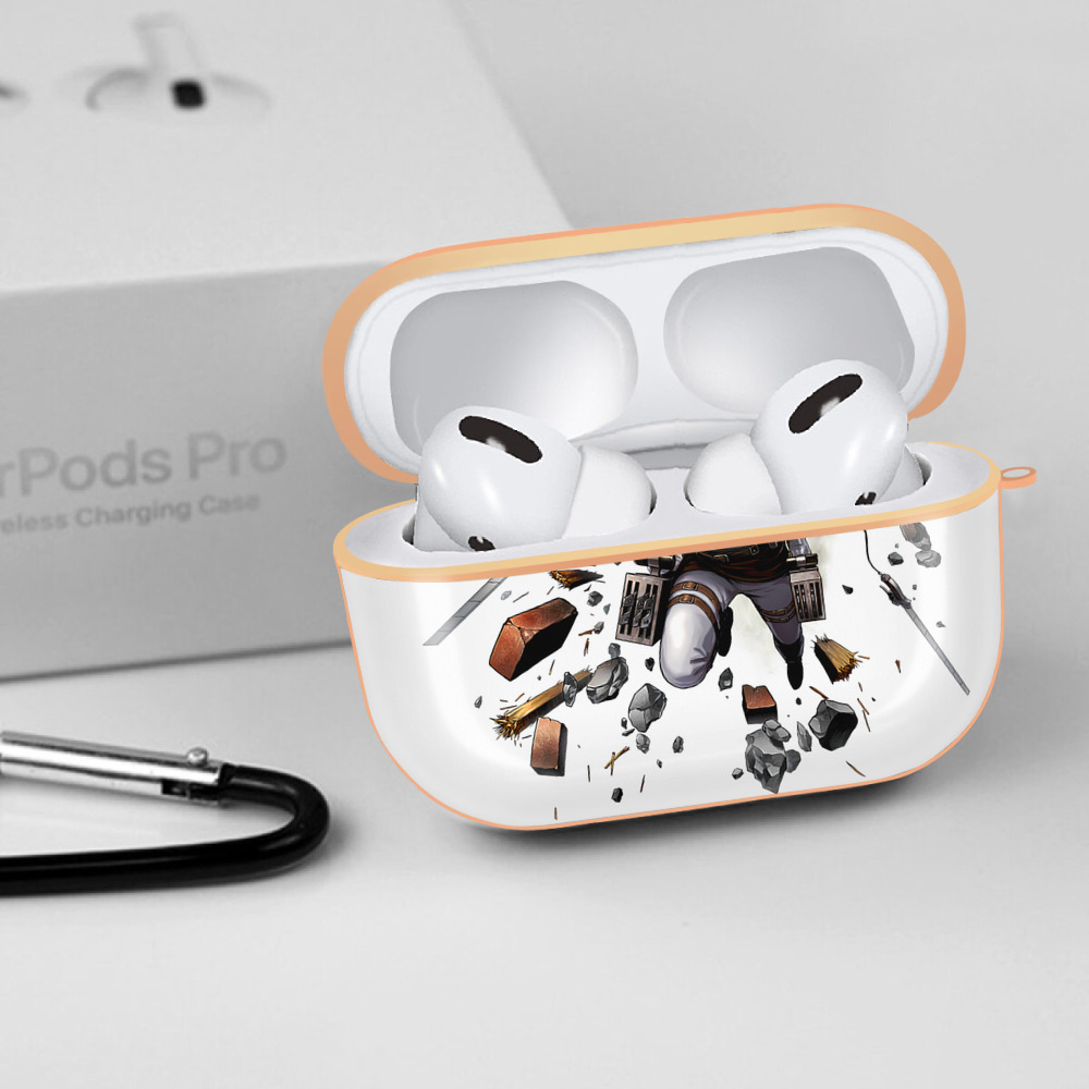 進撃の巨人 Attack on Titan 【AirPods Pro用】ハードシェル保護ケース｜耐衝撃・防指紋・カラビナ付き商品仕様